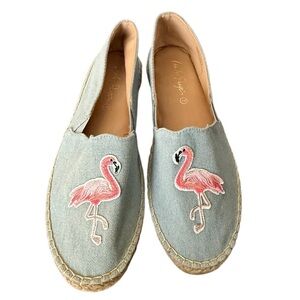 Charlie Paige Blue Flamingo Espadrilles-NWOT Size 7